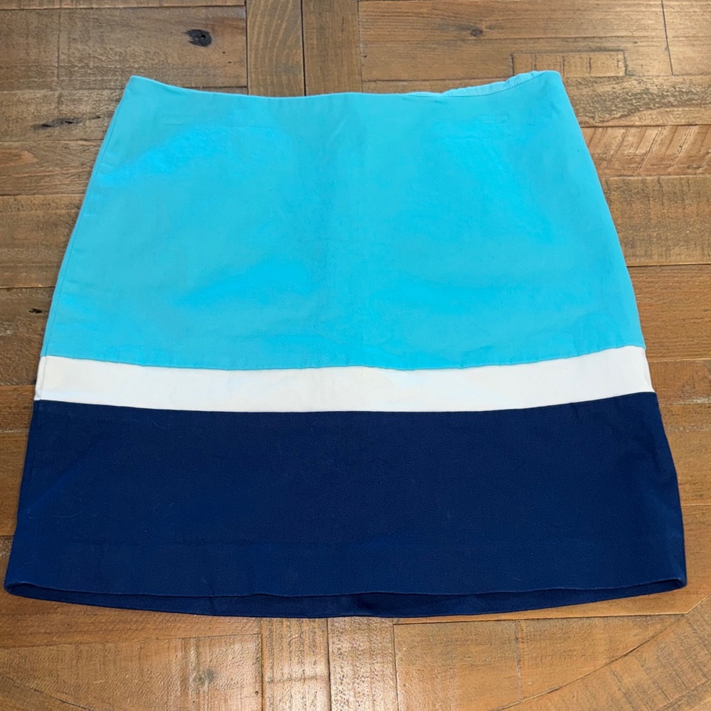 Southern Tide Blue and White Mini Skirt